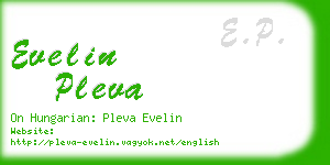 evelin pleva business card